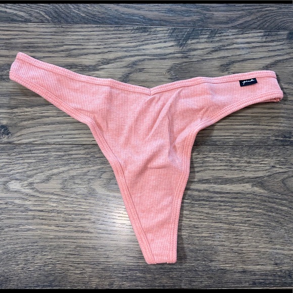 PINK Victoria's Secret Other - Victoria’s Secret pink cotton ribbed thong panty